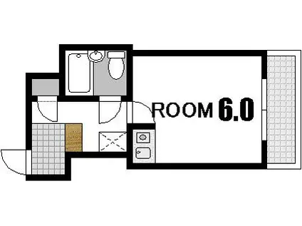 BAUHAUS小町(ワンルーム/5階)の間取り写真
