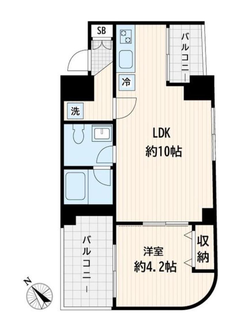 グランデュオ小石川(1LDK/7階)の間取り写真