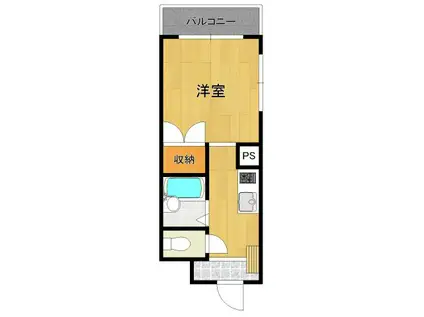 ソレイユ南武庫之荘(1K/1階)の間取り写真