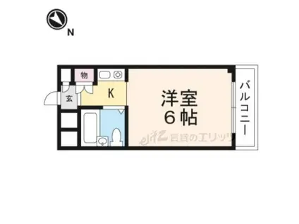 サンシャイン千里丘(1K/3階)の間取り写真