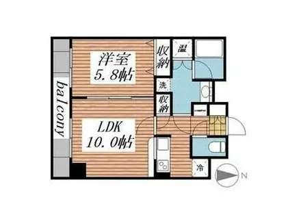 エスポアール千種(1LDK/2階)の間取り写真