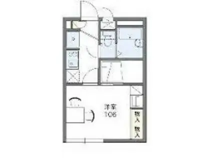 レオパレスリバーサイド コート(1K/1階)の間取り写真