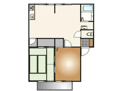 メゾンド片柳(2LDK/1階)の間取り写真