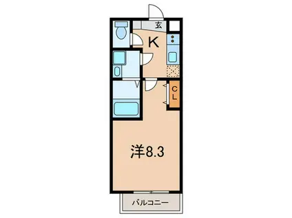 POHILI甲子園(1K/3階)の間取り写真