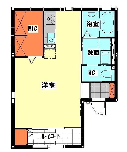 ケイヒルズI(ワンルーム/1階)の間取り写真