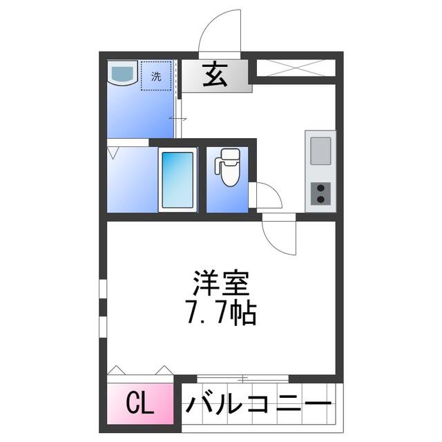 フジパレス和歌山太田III番館(1K/3階)の間取り写真