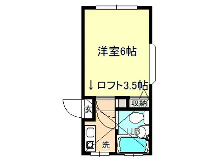 ドルフ5(1K/1階)の間取り写真