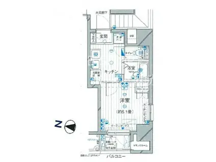 アーバイル池袋イースト(1K/3階)の間取り写真