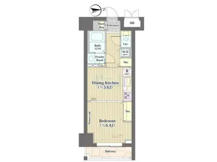 トーク西池袋ウェルフォート(1DK/4階)の間取り写真