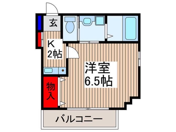 ラビングパレス小手指(1K/3階)の間取り写真