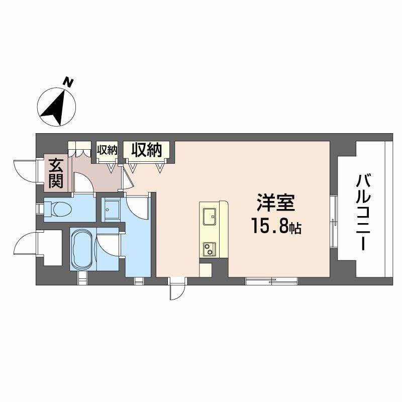 リアルエステート東原タワー(ワンルーム/5階)の間取り写真