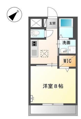 サンパレス水江(1K/1階)の間取り写真
