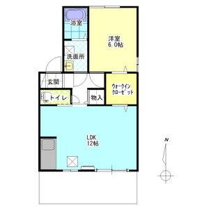 メゾン山和(1LDK/1階)の間取り写真