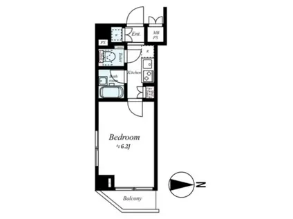 ルーブル清澄白河(1K/7階)の間取り写真
