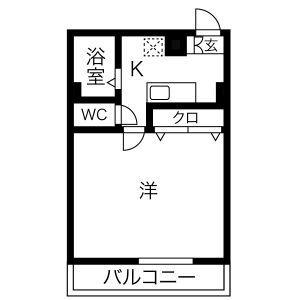 レジデンスカープ 太田(2K/3階)の間取り写真