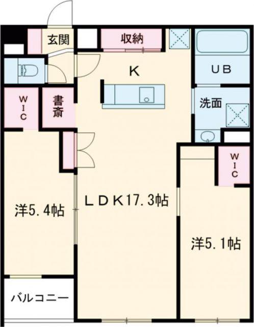 R-FINO千歳末広(2LDK/5階)の間取り写真