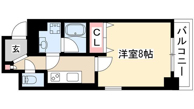 ア レーズ(1K/3階)の間取り写真