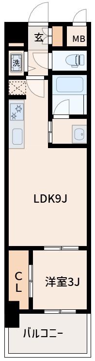 リビオメゾン新大阪(1LDK/5階)の間取り写真