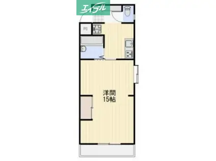 ブライトレジデンス芳泉(1K/3階)の間取り写真