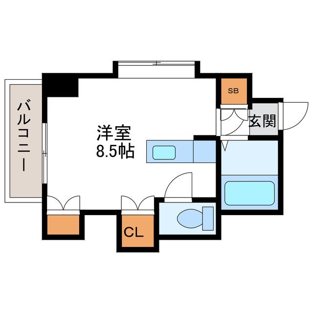 シティハイムN15A棟(ワンルーム/5階)の間取り写真