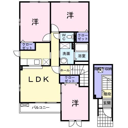 プルミエール1(3LDK/2階)の間取り写真