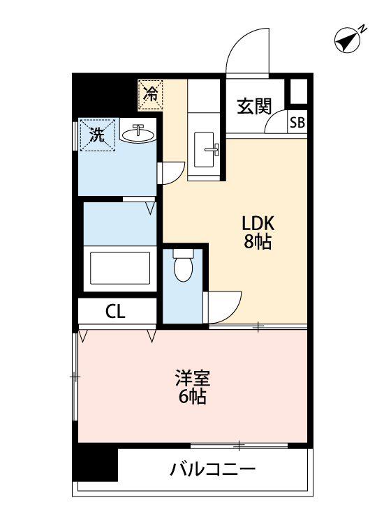 アーバン・ビルドI(1LDK/2階)の間取り写真