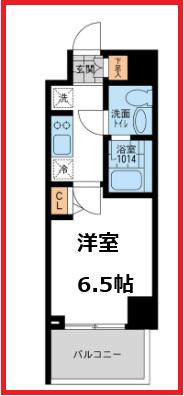 カッシア押上(1K/1階)の間取り写真