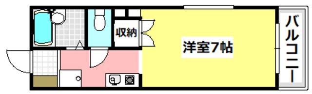 メゾン・ルミエール(1K/4階)の間取り写真