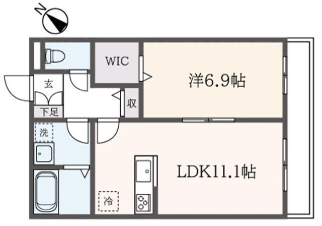 プランドールM(1LDK/3階)の間取り写真