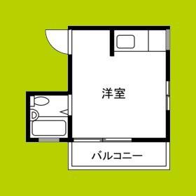 マンション杏(ワンルーム/2階)の間取り写真