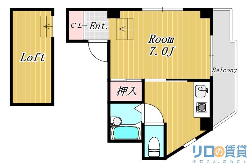 プランドールSAKAE(1K/5階)の間取り写真