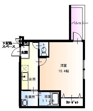 フジパレス長原I番館(1K/1階)の間取り写真