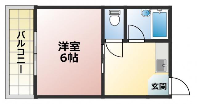 クリアキューブ深江橋(1DK/4階)の間取り写真