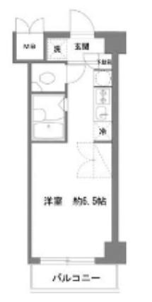 ラグゼナ本厚木(ワンルーム/2階)の間取り写真