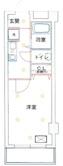 ルミエール霞ヶ丘(ワンルーム/1階)の間取り写真