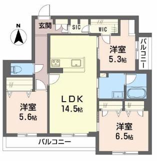 OWL FOREST(3LDK/3階)の間取り写真