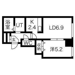 K-MS(1LDK/5階)の間取り写真