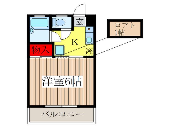 コーポグリーンロード(1K/2階)の間取り写真