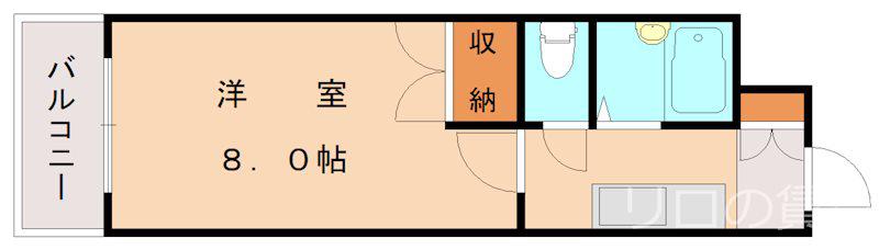 RISO到津(1K/10階)の間取り写真