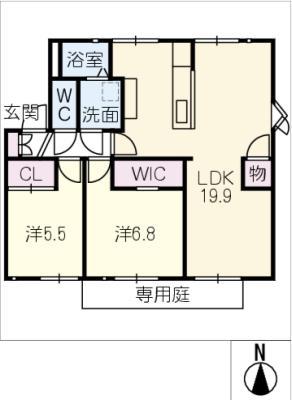 サニーコート旭出(2LDK/1階)の間取り写真