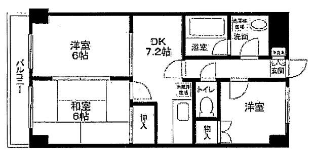 KITAKOIWA YM GARDEN(3DK/5階)の間取り写真