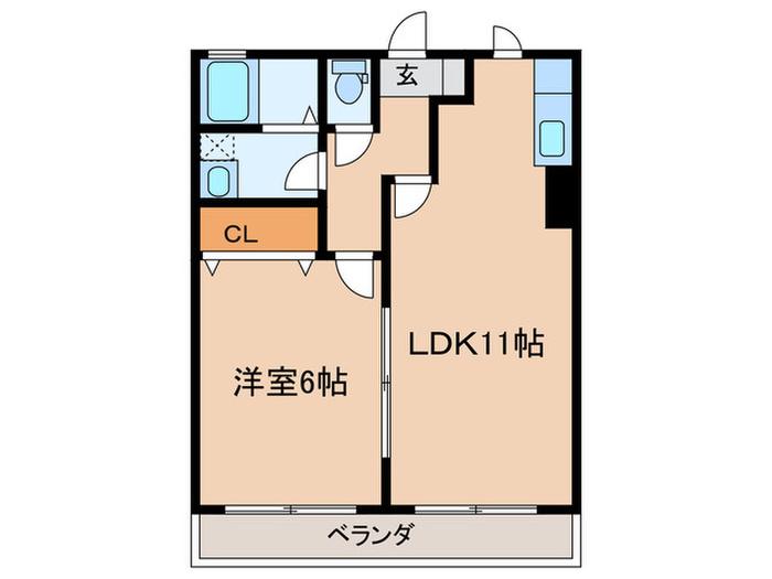 パティオ(1LDK/2階)の間取り写真