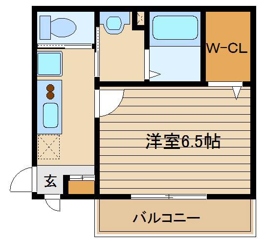 メゾンヘイワ(1K/2階)の間取り写真