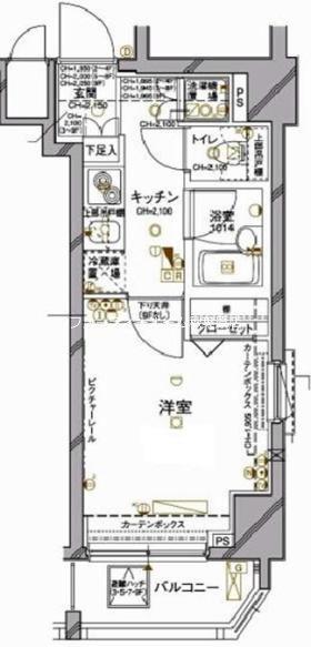 セジョリ御茶ノ水(1K/3階)の間取り写真