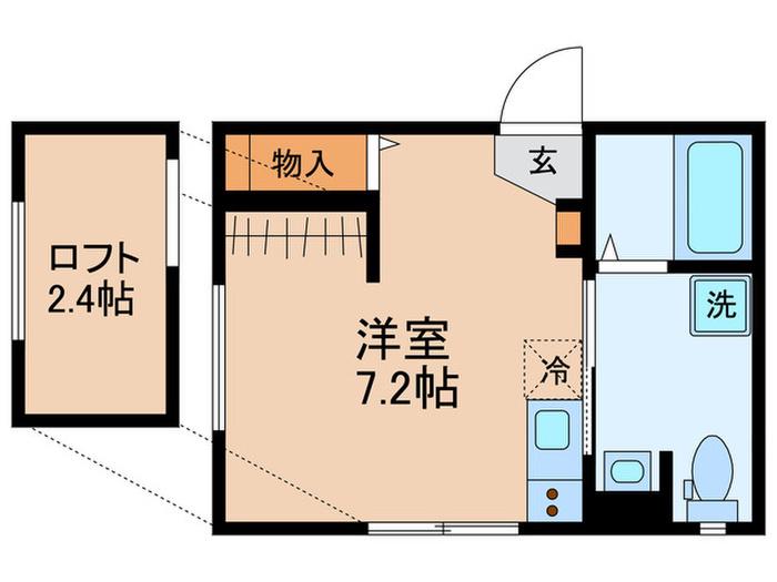 HANEDA BASE(ワンルーム/1階)の間取り写真