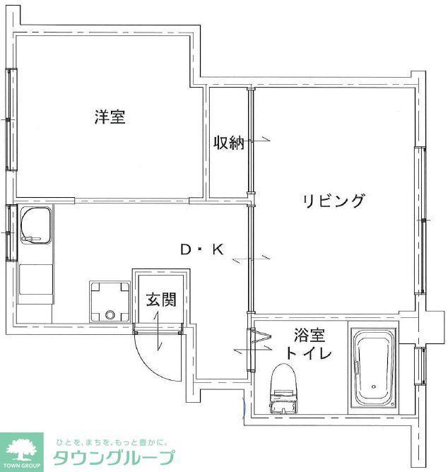 箕輪コーポ(1LDK/2階)の間取り写真