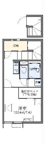 レオネクストフィオーレ太子(1K/2階)の間取り写真