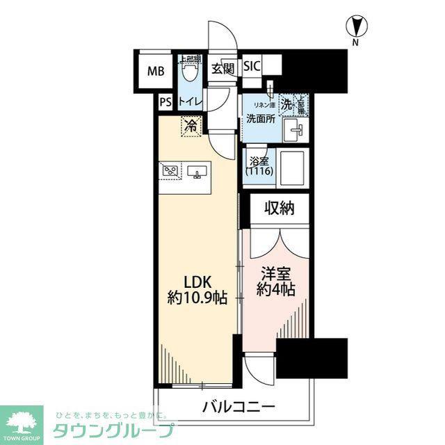 プレール・ドゥーク亀戸VI(1LDK/7階)の間取り写真
