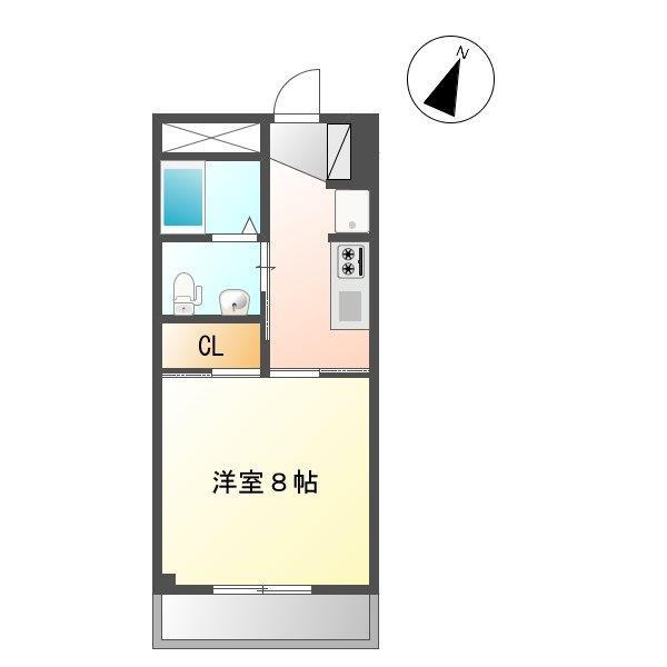 S・DIAS(1K/2階)の間取り写真