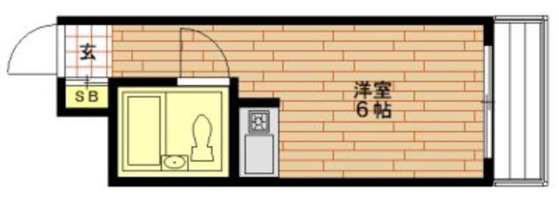 朝日プラザ天王寺東ピエタテール(ワンルーム/1階)の間取り写真